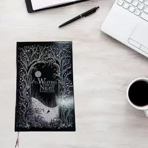 Dark Gothic Style Reading Journal, Hardcover Full Moon Forest Book Review Notebook, Annotation and Check-In Record Book, Waiting for the Night