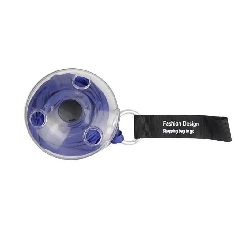 Portable Large Capacity Lightweight Shopping Bag, 1 Count Foldable Reusable Shopping Bag with Storage Box & Lock, Space Saving Design Bag for Travel Outdoor Office School Picnic