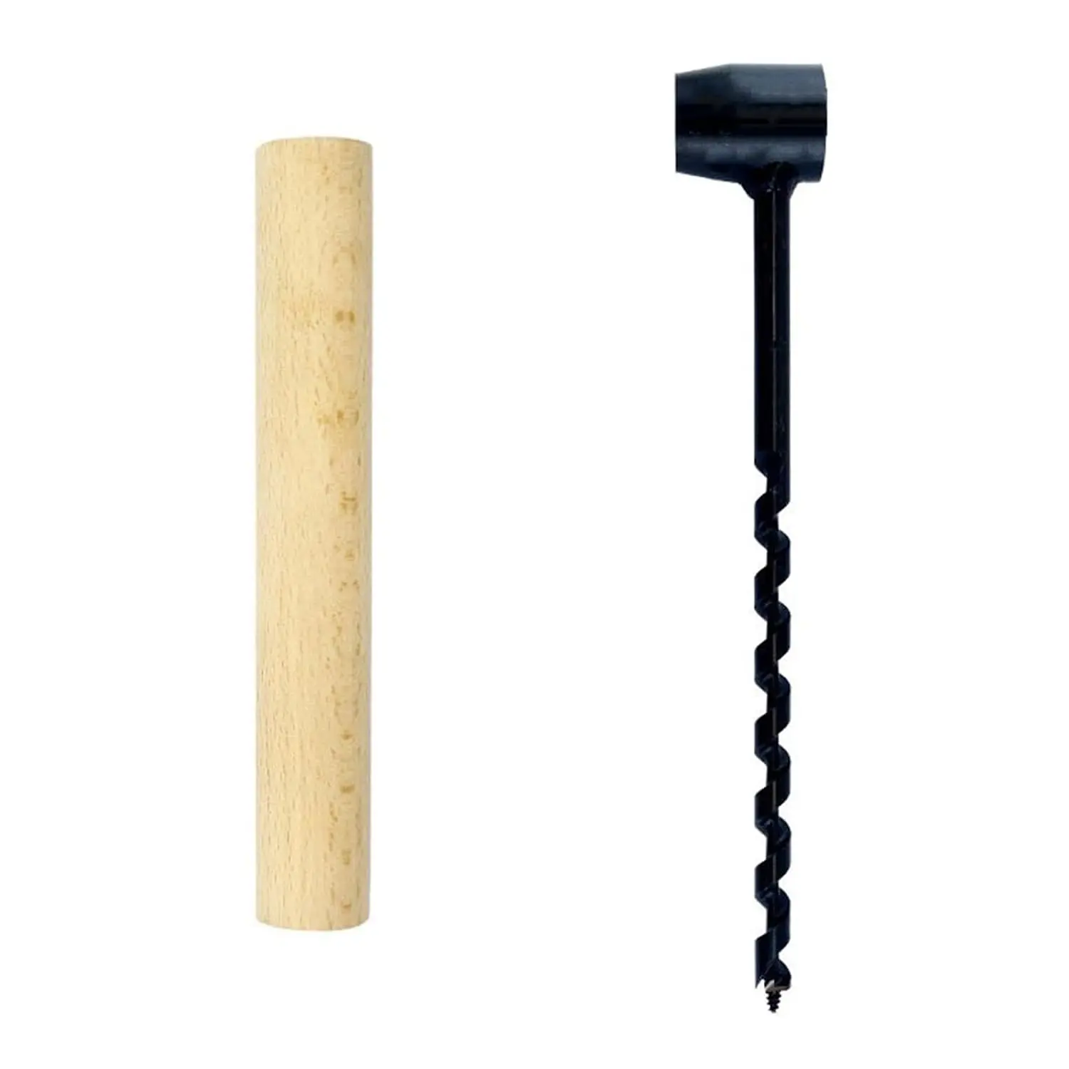 Bushcraft Hand Auger Set –  Eye  Drill Bit for  & Camping – High Carbon Steel Manual Hole Maker for Shelter Building, Peg Making & Outdoor Woodworking (4 Sizes: 0.39"-0.98")(10mm)