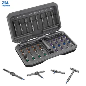 42 in 1 Upgraded Magnetic Ratchet Precision Screwdriver Set with S2 Steel Bits & Detachable Handle, Portable Storage Case Organizer for Household DIY, Laptop, Bicycle & Electronic Equipment Maintenance