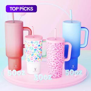 meoky 1 piece 50oz/30oz stainless steel leak-proof thermos coffee cup, can be placed in the car cup holder, comes with a lid and stainless steel straw, keeps cold or hot, suitable for self-driving, outdoor travel, gifts, drinkware, insulated bottle