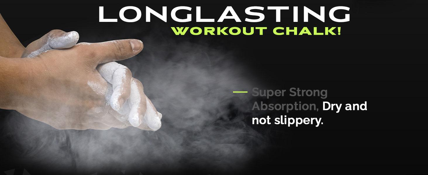 AGS Rage Fitness Premium Gym Chalk, Pure Magnesium Carbonate Chalk for Excellent Grip, Weightlifting, Gymnastics, Rock Climbing - Block Chalk 1 LB