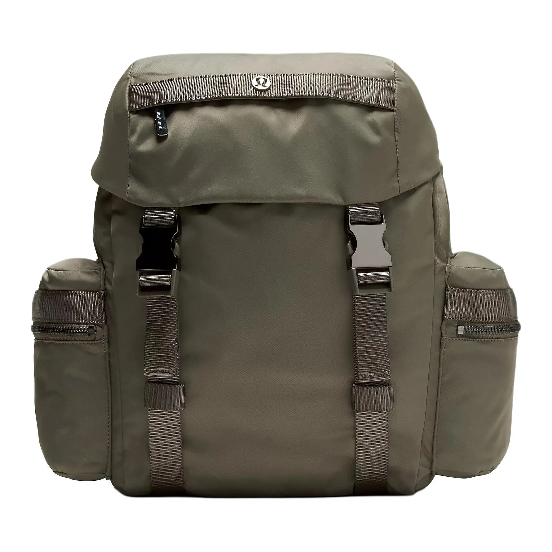Lululemon Wunderlust 14L Unisex Mini Backpack - Small, Carry On, Aesthetic Tech, Breathable Mesh Luggage Bag, Versatile Lightweight Nylon, Olive Green with Gunmetal Accents, Small Backpacks, Carry On Backpacks