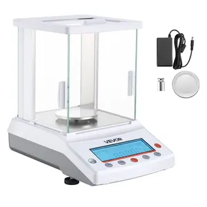 VEVOR Analytical Balance, 220 gx 0.1 mg, 0.0001 g High Precision Accuracy Lab Scale, g/oz/ct/mg 4 Units Electronic Digital Analytical Balance with Glass Draft Shield, for Laboratory Jewelry Pharmacy