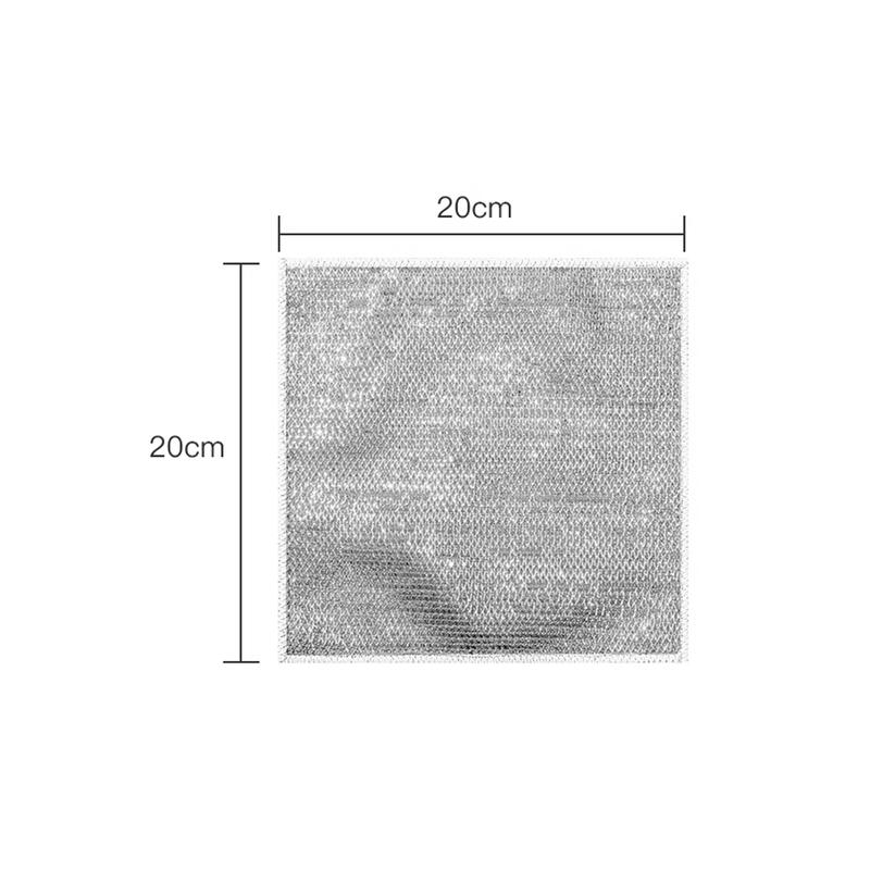 12 Counts Dishwashing Rags，Multipurpose Non-Scratch Wire Dishcloths for Wet and Dry Use, Reusable Wire Cleaning Cloths for Kitchen, Sinks, and Pans Silver Removable, Washable & More