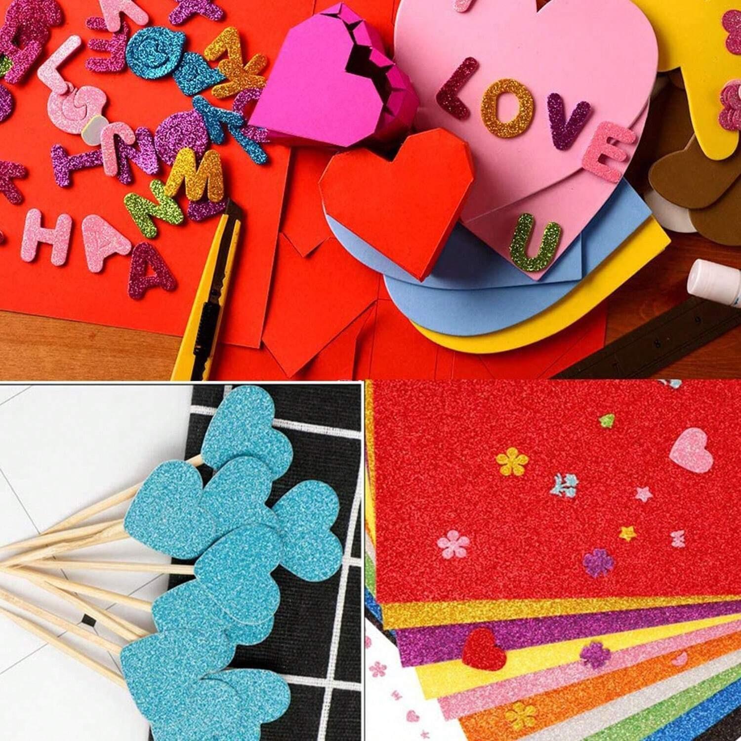A4 Colored Glitter Cardstock, 20pcs/set Non Paper, Suitable for Craft DIY Projects, Scrapbook, Gift Wrapping, Birthday & Party Decoration