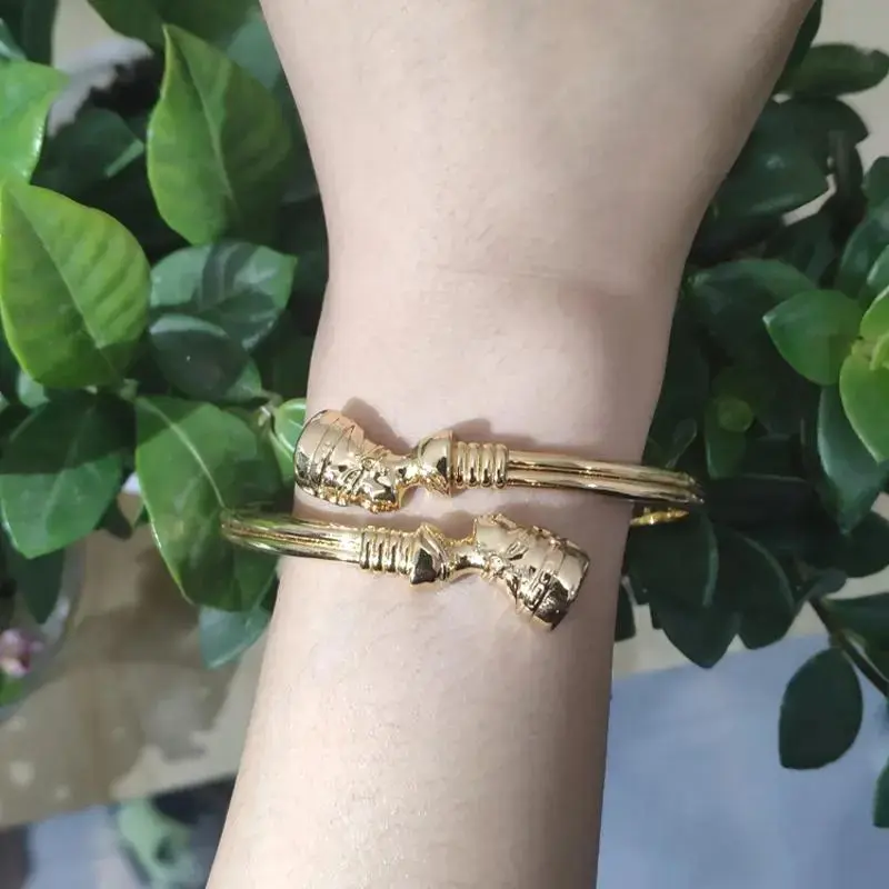 Egyptian Queen Nefertiti Adjustable Cuff Bracelet Stainless Steel Jewelry Gift Egyptian Queen Nefertiti Adjustable Cuff Bracelet Stainless Steel Jewelry Gift