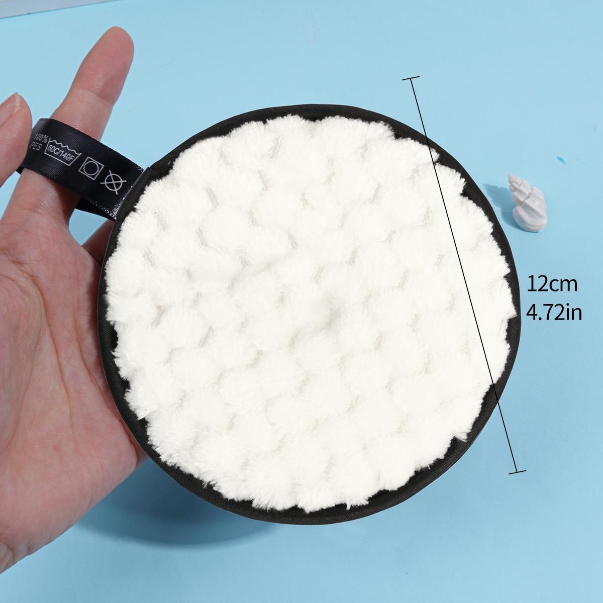 Soft Plush Makeup Remover Cleansing Pads, 3 Counts/set Reusable Facial Cleansing Puff for Daily Use, Multi-use Facial Makeup Removal Tool for Women