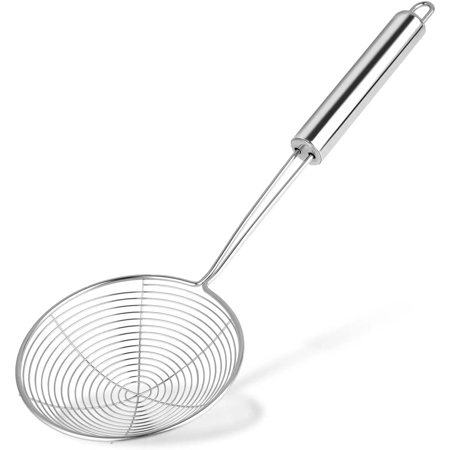 Steel Spider Strainer Skimmer Ladle - Wire Strainer Pasta Skimmer for Kitchen Cooking and Frying
