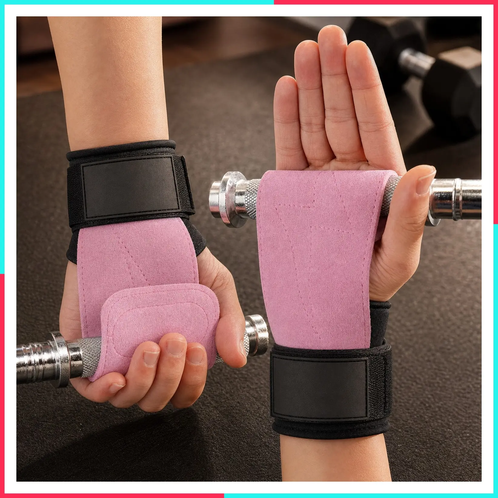 Weightlifting Wrist Straps & Wraps with Dual-Layer Oxford Leather, Enhanced Grip for Optimal Hand and Wrist Protection, Gym Lifting Straps for Deadlift and Powerlifting