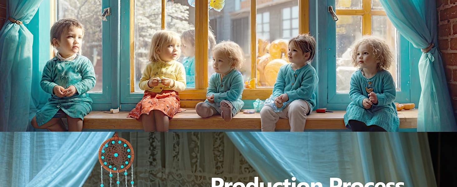 Mini Dreamcatchers - Goose Feather with Cerulean Blue Beads, Handmade Dream Catcher for Girls, A Dream Catchers for Boys, Dream Catcher Wall Decor