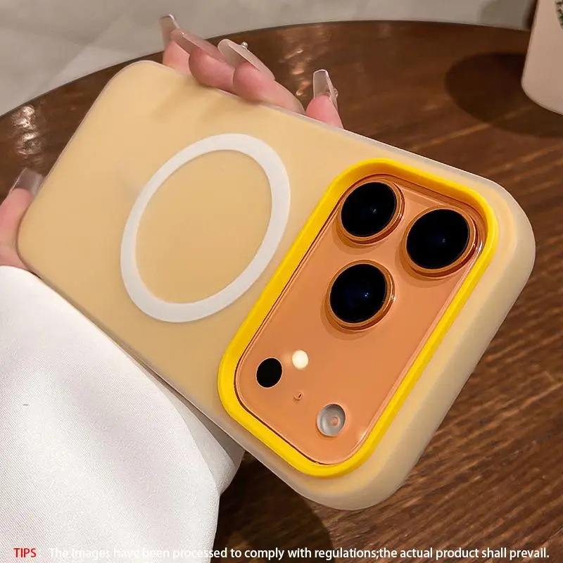Matte magnetic jelly shell with skin feel and anti drop Shockproof Protector phone case suitable for Apple/iPhone 17 16 15 14 13 12 11Pro Max PLUS Air supporting Magsafe wireless charging male and female protective cases Soft TPU Cover