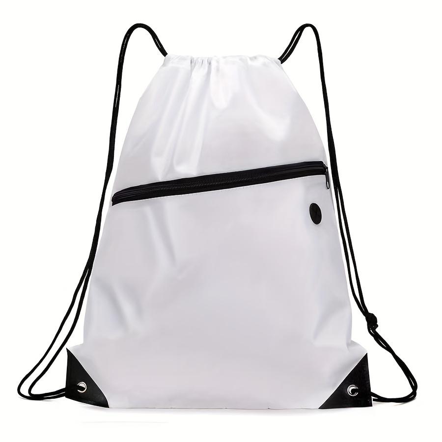 Backpack 1pc Men's Large Capacity Drawstring Backpack - Lightweight Daypack with Drawstring Closure, for Travel, Gym, Hiking - Available in Black, White, Blue, Red - Minimalist Backpack Bag, Outdoor Gear, Sleek Design, S
