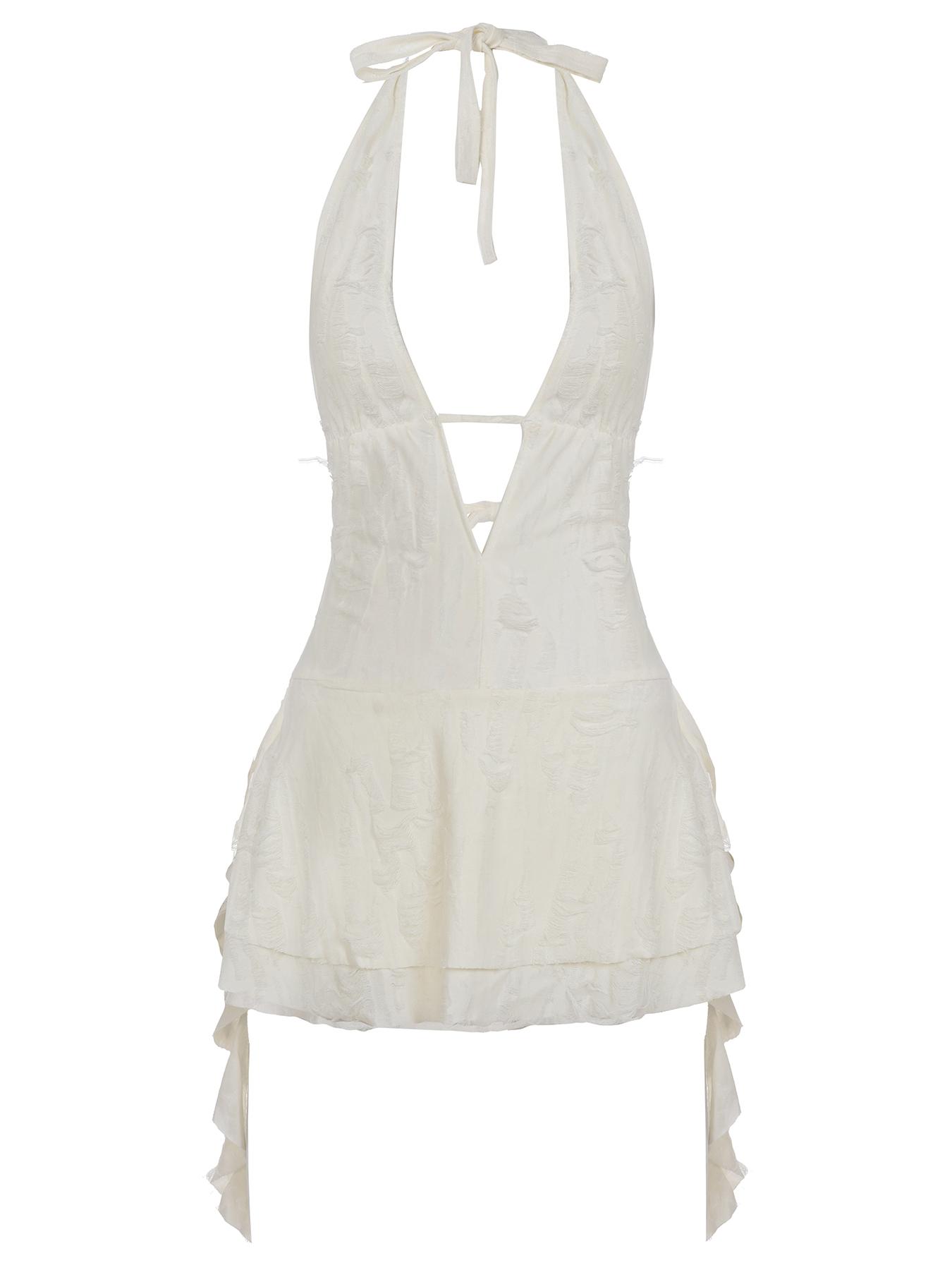 Women's Solid Color Backless Casual Comfy Dress, Sleeveless Summer Dress for Parties, Clubs and Dates, Ladies Summer Clothes, Womenswear