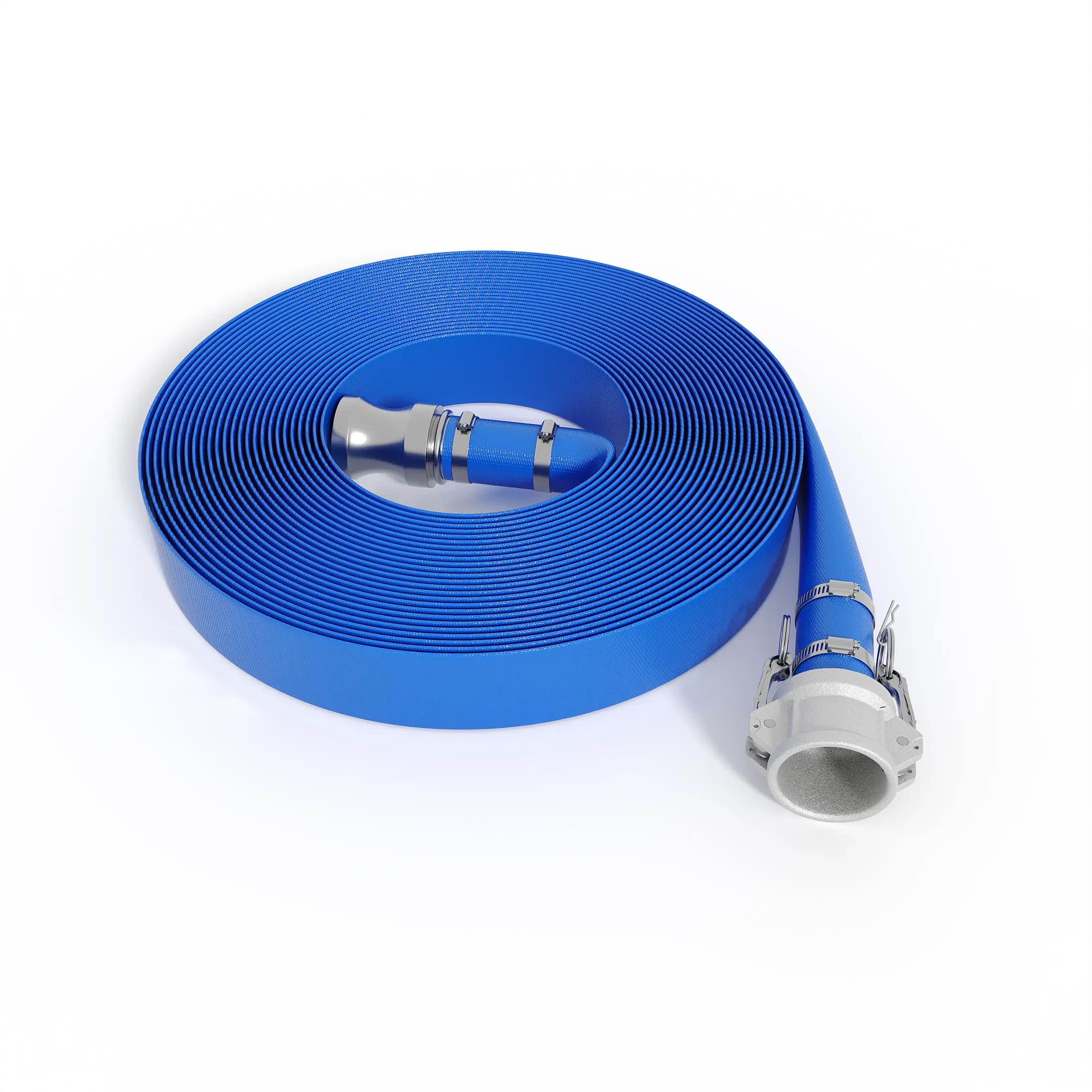 Heavy Duty Pool Backwash Hose - Durable PVC Lay Flat Discharge Pipe - Kink-Resistant, Flexible, Quick Aluminum Camlock Connectors - 87 PSI - Ideal for Pool Cleaning & Irrigation, Size: 1.5 inch 50 Feet