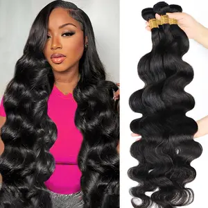 [Hot] Ishow 30 inches Brazilian Body Wave Virgin Hair Bundles 100% Raw Human Hair Straight Hair Bundles for Sew in Quick Weave Hair Extensions