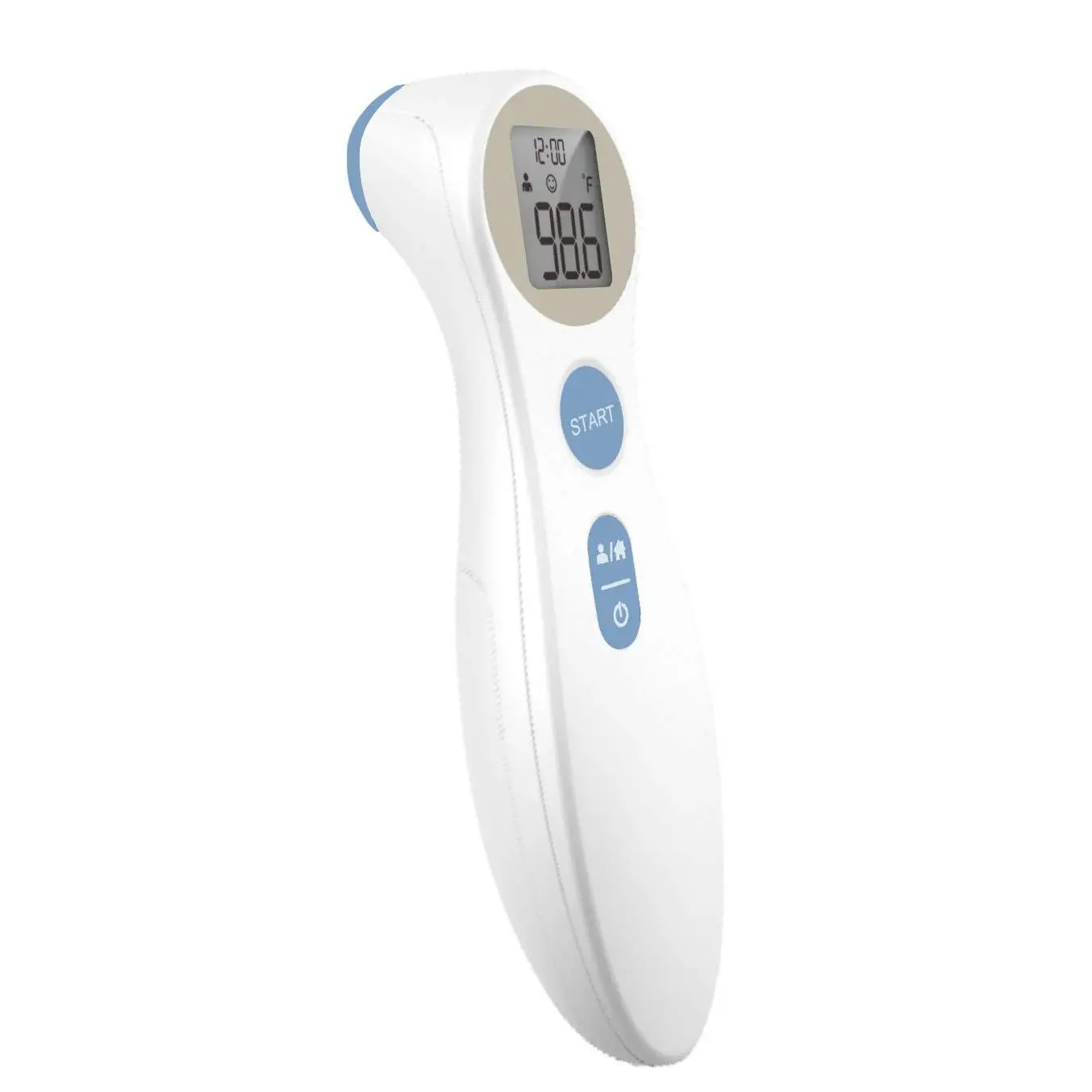 Digital Forehead Thermometer - Infrared - White - Body Temperature Reader, Lightweight, Compact
