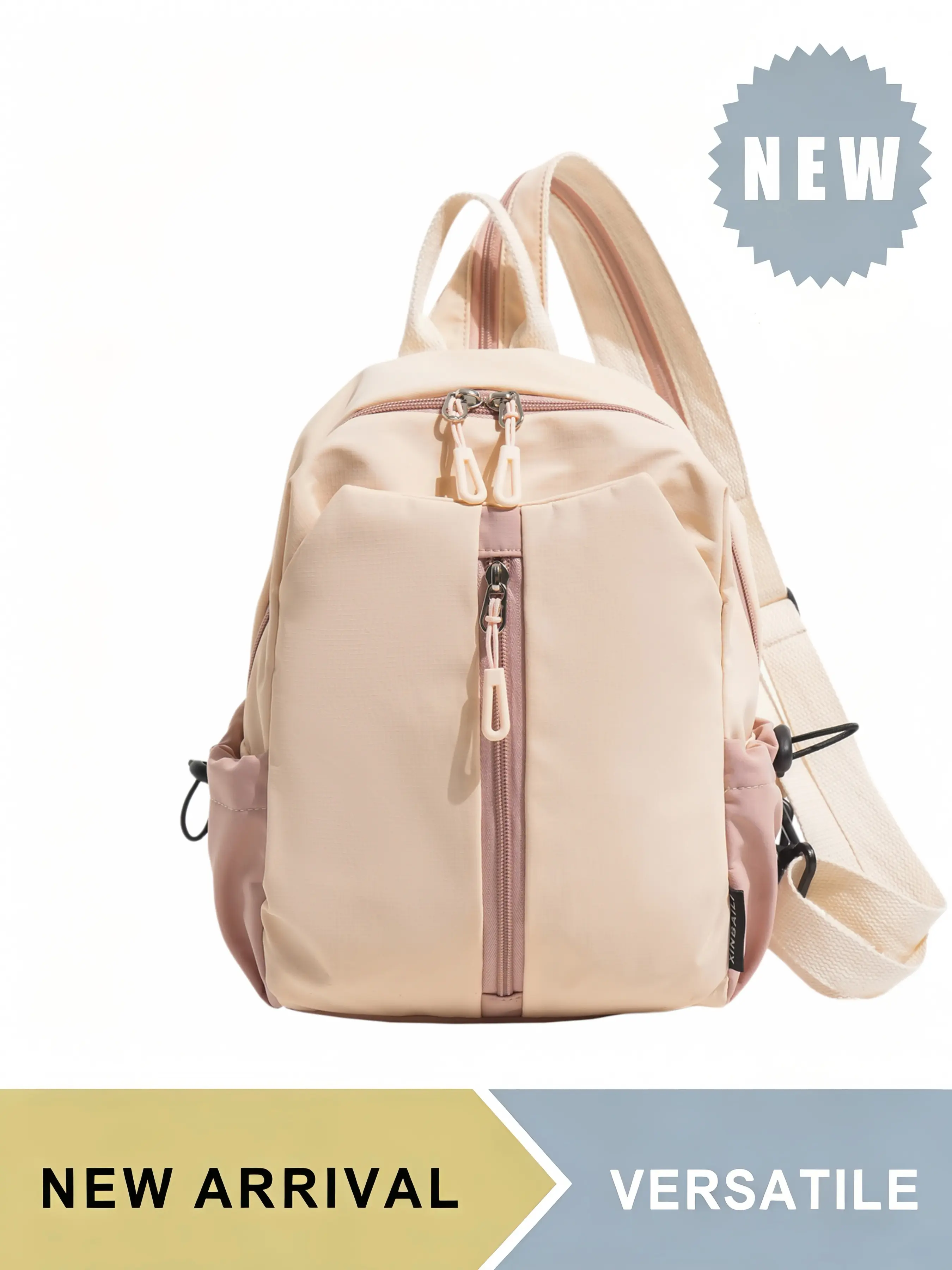 Water Resistant Mini Backpack for Women Girls, Lightweight Color Block Small Daypack with Side Bottle Pocket, Casual Travel School Bag for Tablet, Multiple Colors Available, Ideal for Daily School Travel Hiking Picnic Outdoor Activities