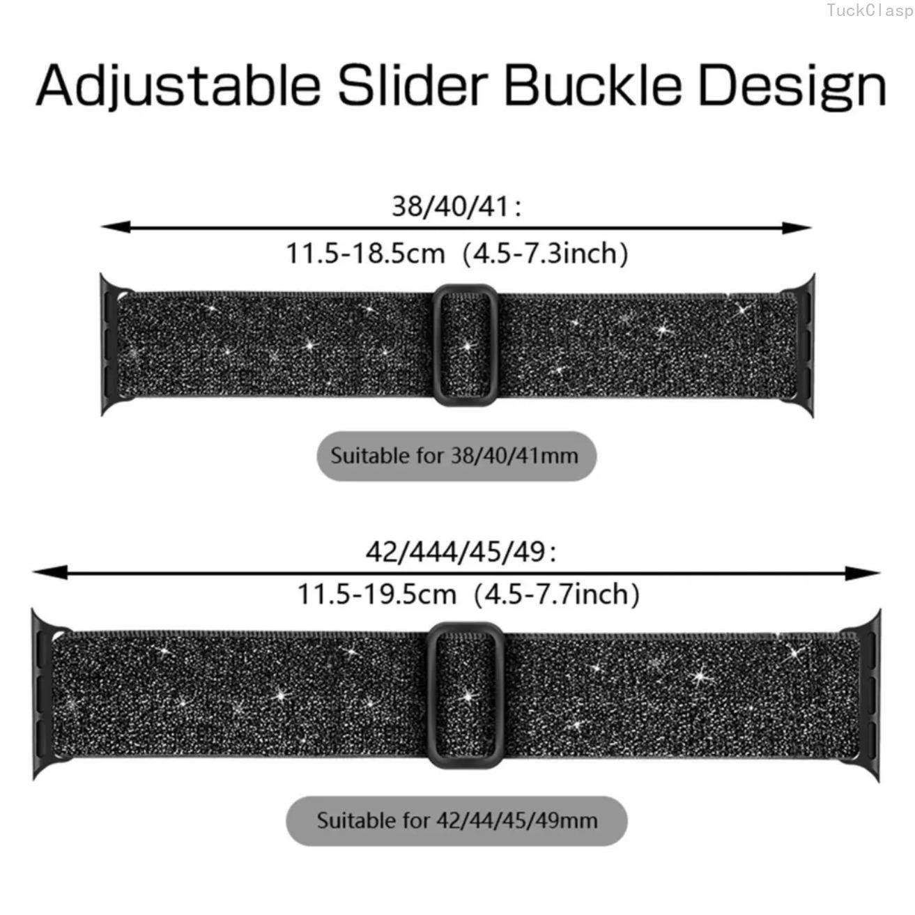 Elastic Nylon Solo Loop Apple Watch Band, Adjustable Strap for Series 3–7 & SE (38–45mm), Comfortable Lightweight Replacement for Everyday & Spring Wear