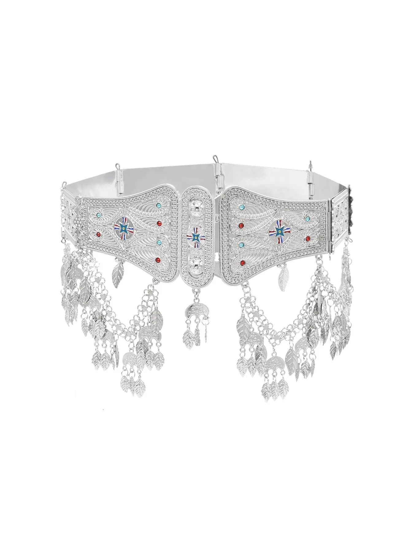 New exaggerated large waist chain, fashionable tassel flag belt, performance clothing accessories, waist ornaments, ethnic style