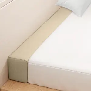 Bed Gap Filler,High-Density Bed Crack Filler with Removable Cover,Mattress Extender for Headboard Gap,Spacer Filler Between Mattress and Wall,Bed Wedge Gap Filler,Beige,78"x6"x6",King