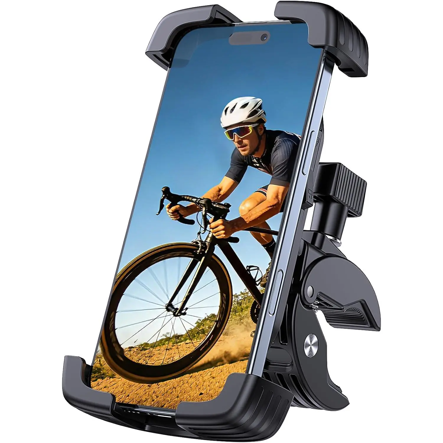 Phone Holder Mount,  Phone Mount, 360° Adjustable Phone Holde Mount for  and , Shockproof & Anti-Shake Design, Fits 4.7–7” Smartphones (Black)