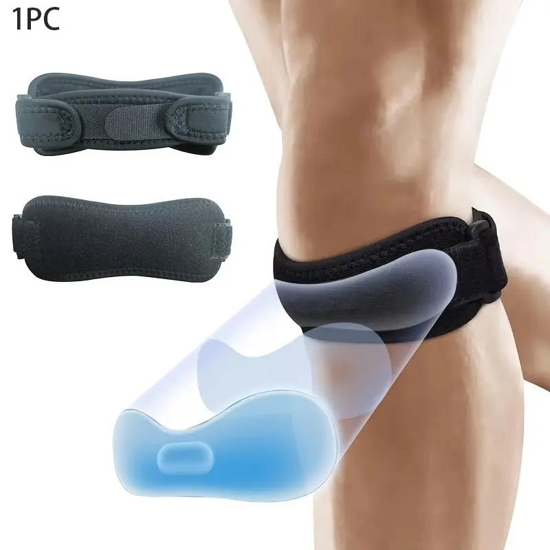 Patella Tendon Knee Strap 1 Pc, Knee Fatigue Relieve Support Brace Hiking, Soccer, Basketball, Running, Jumpers Knee, Tennis, Tendonitis, Volleyball & Squats, Order A Size Up