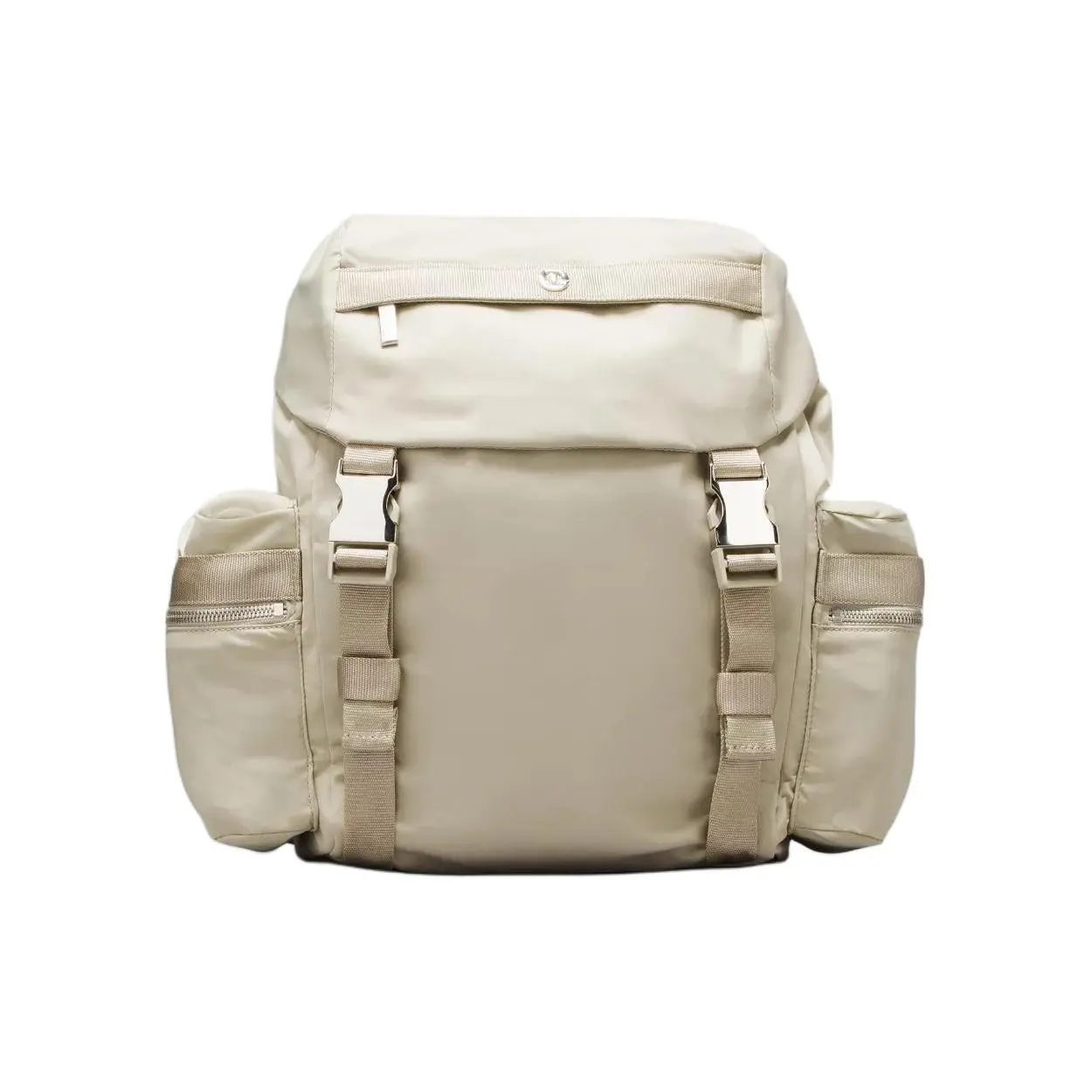 Lululemon Wunderlust 14L Nylon Backpack for Men and Women – Casual Mini Backpack with Logo, Linen Color