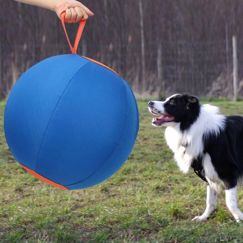 Upgraded Solid Color Polyester Herding Ball Durable Inflatable Training Play Ball for Sheep Horse Dog Farm Pet Exercise Game Toy