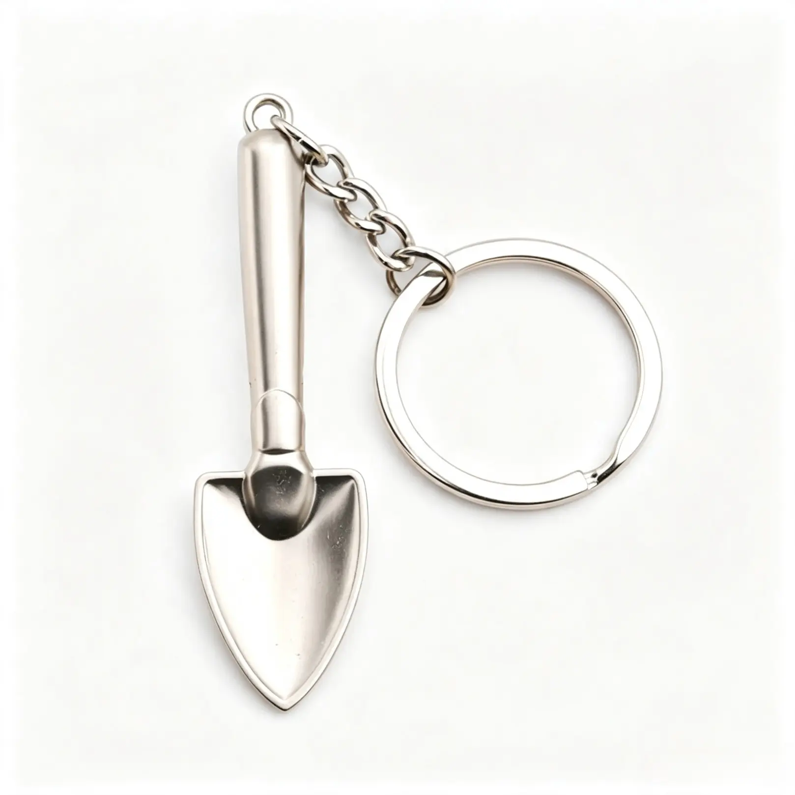 Mini Spade Shaped Metal Keychain, Portable Key Fob for Car Keys, Compact Stainless Steel Key Holder, Novelty Accessory for Daily Use, Practical Gift for Men and Women