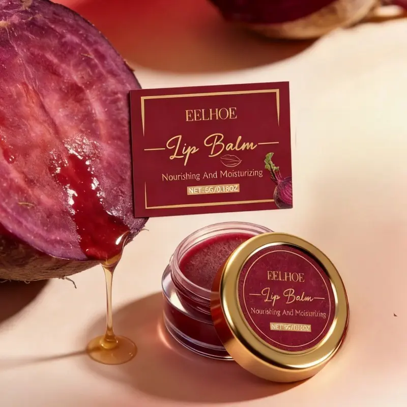 Eelhoe Beetroot Tinted Lip Balm, Chapped Lips Relief, Smooth Skin Barrier Repair, Anti Crack Shea Butter, Moisturizing Lip Balm 5g