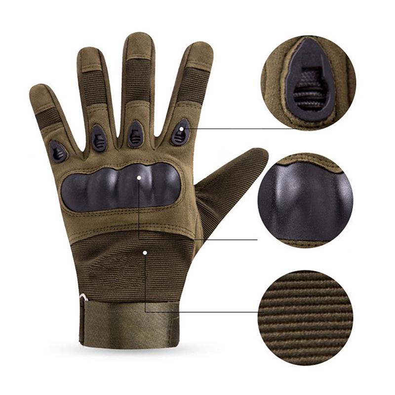 Outdoor Tactical Gloves for Sports & Military Enthusiasts - Heavy-Duty Locomotive Riding Gloves with Anti-Slip Palm, Shock-Absorbing & Breathable Design for Hiking, Camping & Motorcycle Use