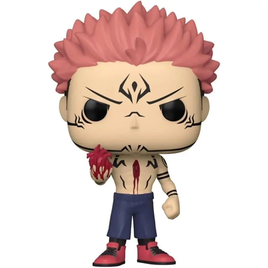 Funko Jujutsu Kaisen POP Buddy! Animation Vinyl Figurine - Sukuna with Heart, 9 cm Collectible Toy for Anime Fans