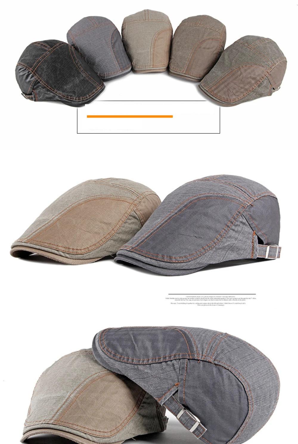 HT2953 Berets Men Women Spring Summer Autumn Beret Hat Male Female Artist Painter Ivy Flat Cap 100% Cotton Adjustable Beret Cap