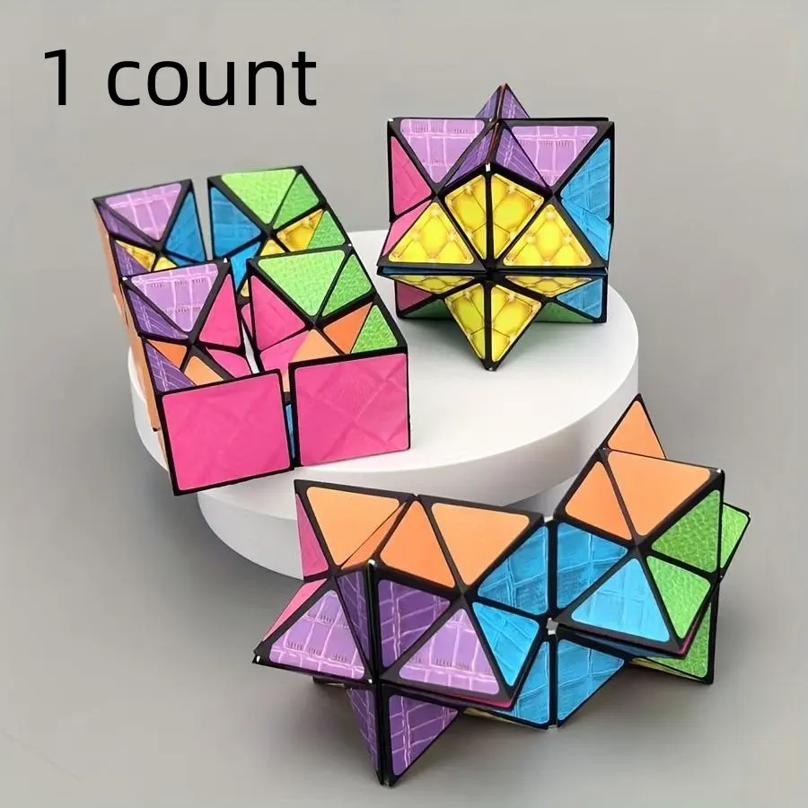 3D Transformable Gift Puzzle, Vibrant Colors, Hexagonal Interlocking Design, Educational Toy for Kids, Teens, Adults, Ages 3+