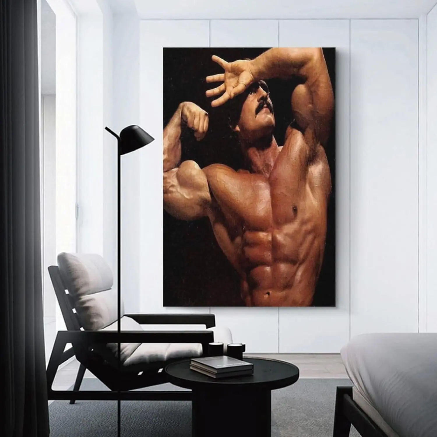 Bodybuilder Mike Mentzer Artistic Canvas Wall Art Poster, Decorative Gym Artwork, Home Decoration for Living Room Bedroom