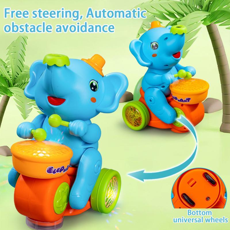 Electric Elephant Design Music Toy with Blowing Ball Function, Spinner Drumming Toy Musical Light Up with Music & Light, Fun Music Toy for Babies, Winter Gift Electric Elephant Design Music Toy with Blowing Ball Function, Spinner Drumming Toy Musical Light Up with Music & Light, Fun Music Toy for Babies, Winter Gift