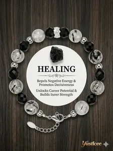 Yastlcee Agate Crystal Bracelet, Anklet, 925 Silver Color, Adjustable Titanium Steel Clasp, Yoga Meditation Daily Wear, Women's Fashion Jewelry