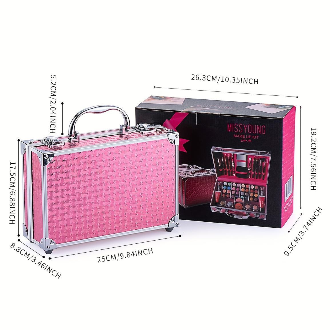 Summer Makeup Starter Kit with Storage Box, 1 Set Multi-use Facial Makeup Tool Set for Home & Salon Use, Complete Cosmetic Supplies Gifts for Women & Girls