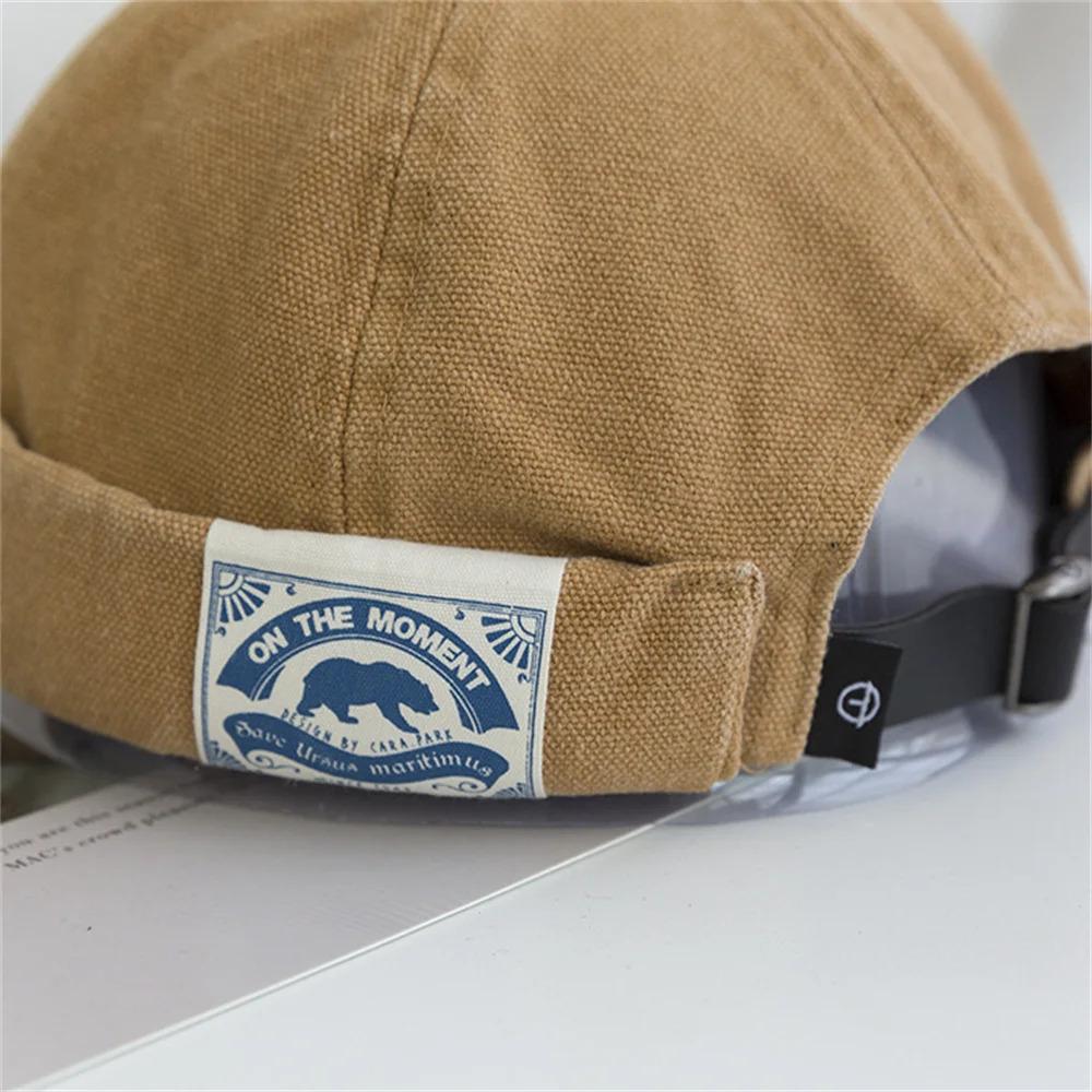 Fashion Cotton Brimless Hat Men Women Retro Skullcap Melon Docker Cap Street Hip Hop Without Visor Summer Outdoor Beanie Gorras