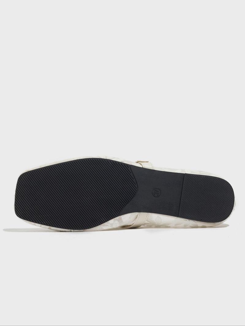 Women's Elegant Lace Pattern Ballet Flats, Ballerina Flats, Fashionable Pointed Toe Flat Shoes for Summer, Lightweight Breathable Comfortable Shoes for Daily Wear, Girl