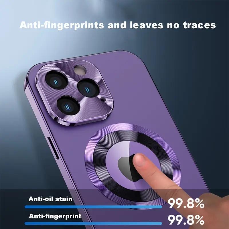 2-In-1 Magnetic Privacy Phone Case with Anti-Spy Screen Protection and Full Metal Bumper, Compatible with iPhone 16/15/14/13/12 Pro Max Plus Series