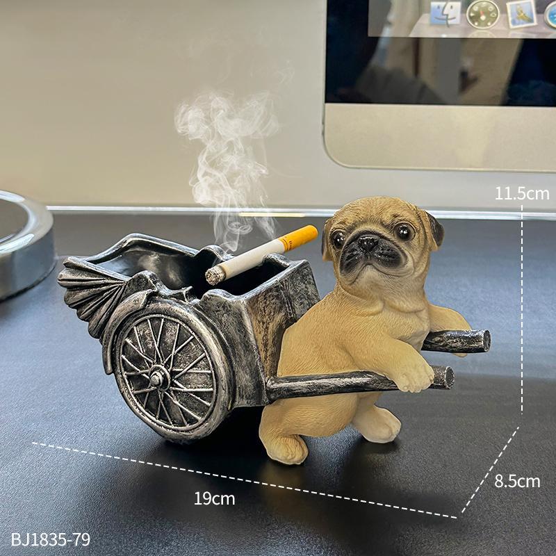 Ashtray Puppy Cart Series Decorations Creative Personalized Fashionable Home Living Room Office Decorations Gifts
