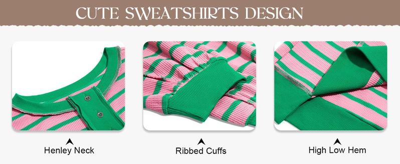 Imily Bela Womens Oversized Striped Sweatshirts Henley Shirts Color Block Casual Pullover Waffle Knit Tops Imily Bela Womens Oversized Striped Sweatshirts Henley Shirts Color Block Casual Pullover Waffle Knit Tops