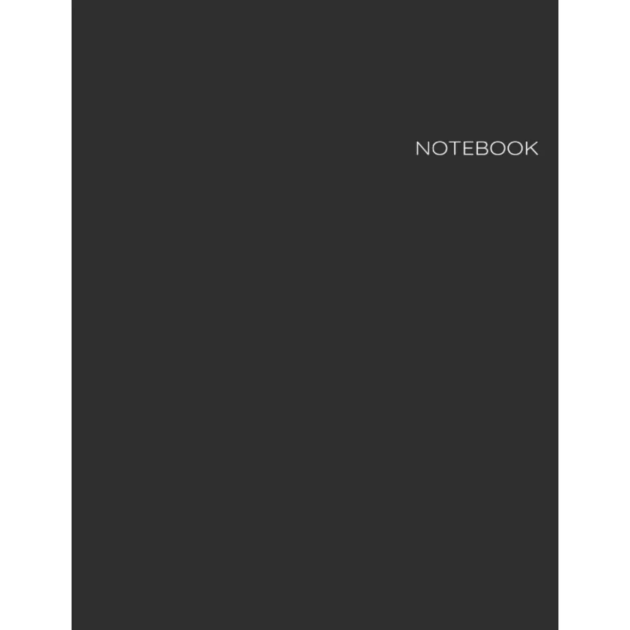 Blank Notebook: Unlined Notebook - Large (8.5 x 11 inches) - 100 Pages - Black Cover - Paperback