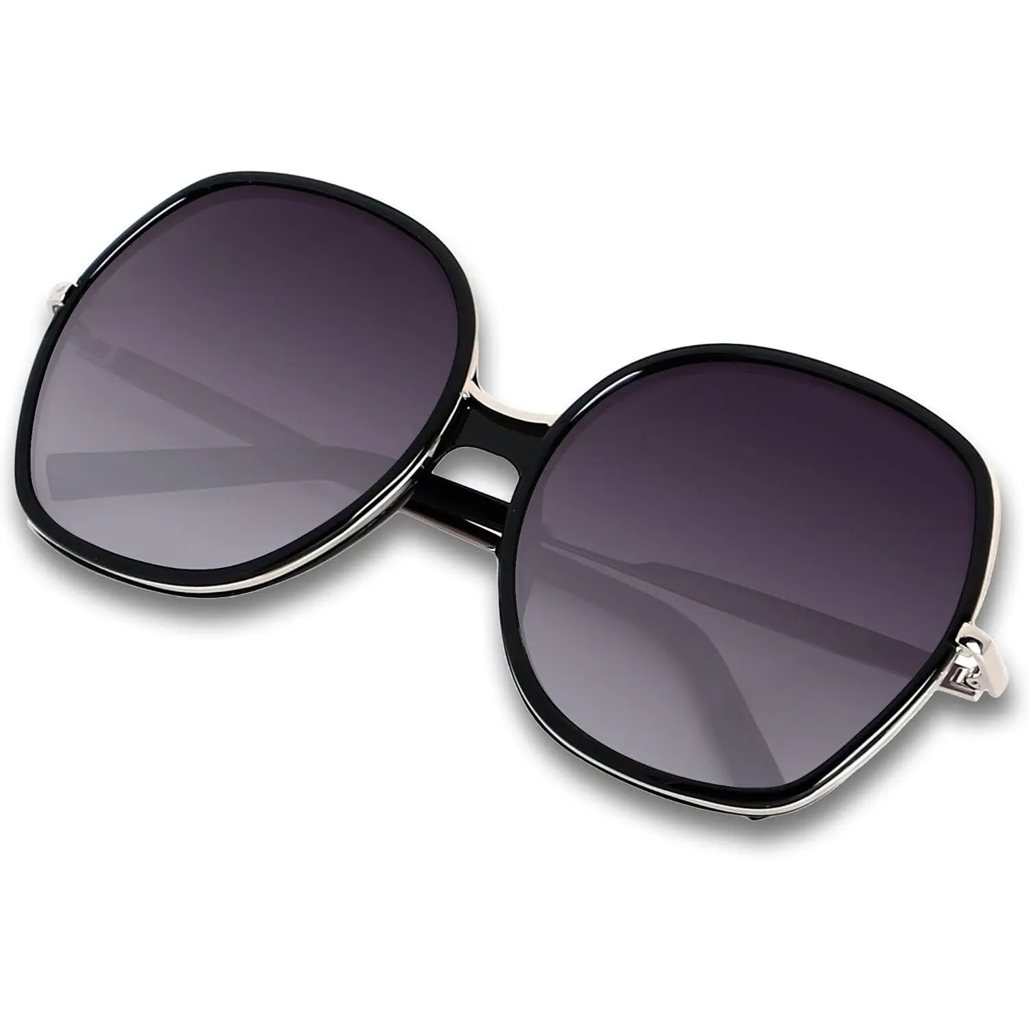 Sunglasses for Women Big Large Square Wide Frame Shades Retro Trendy Fashion UV Protection