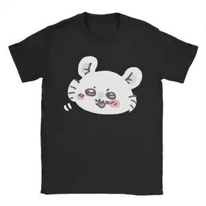 Chiikawas Momo T Shirts Men's  Cotton Amazing T-Shirt Crew Neck  Tees Short Sleeve Tops Big Sizegood graphic tees