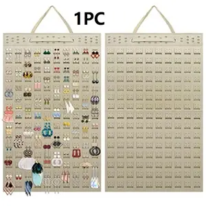 Suspension Earring Organizer Rack, Holds Up to 300 Pairs, Compact Design, Soft Material, Ideal for Women and Girls, Single Piece