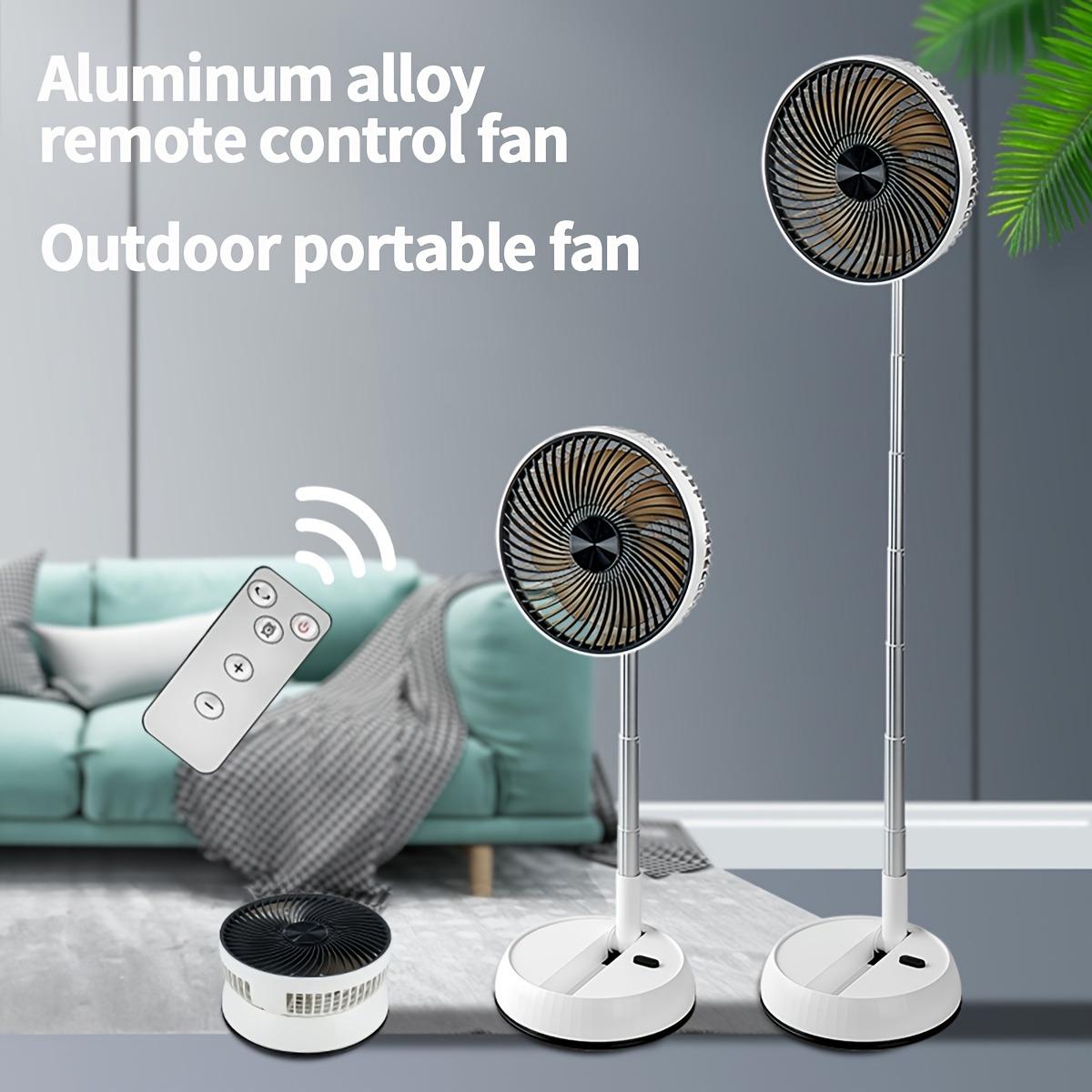 Portable Foldable USB Rechargeable Multifunctional Cooling Fan with 3 Speed Settings, Adjustable Height and Remote Control, Ideal for Office Home and Camping, Adjustable Speeds Fan