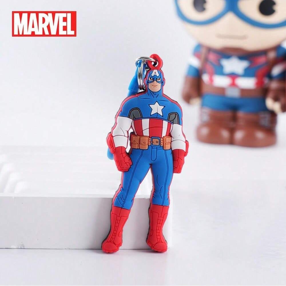 1PC Marvel Officially Licensed Superhero Deadpool Captain America Spider-Man Iron Man Soft Touch Key Holder Cute Keyring Keychain stocking stuffers Decoration Bag Hangings Souvenir for Family Friends Marvel Fans Anniversary Birthday Christmas Gifts